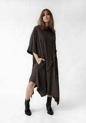 Oversized Drawstring Neck Sweatshirt Dress - December Thieves