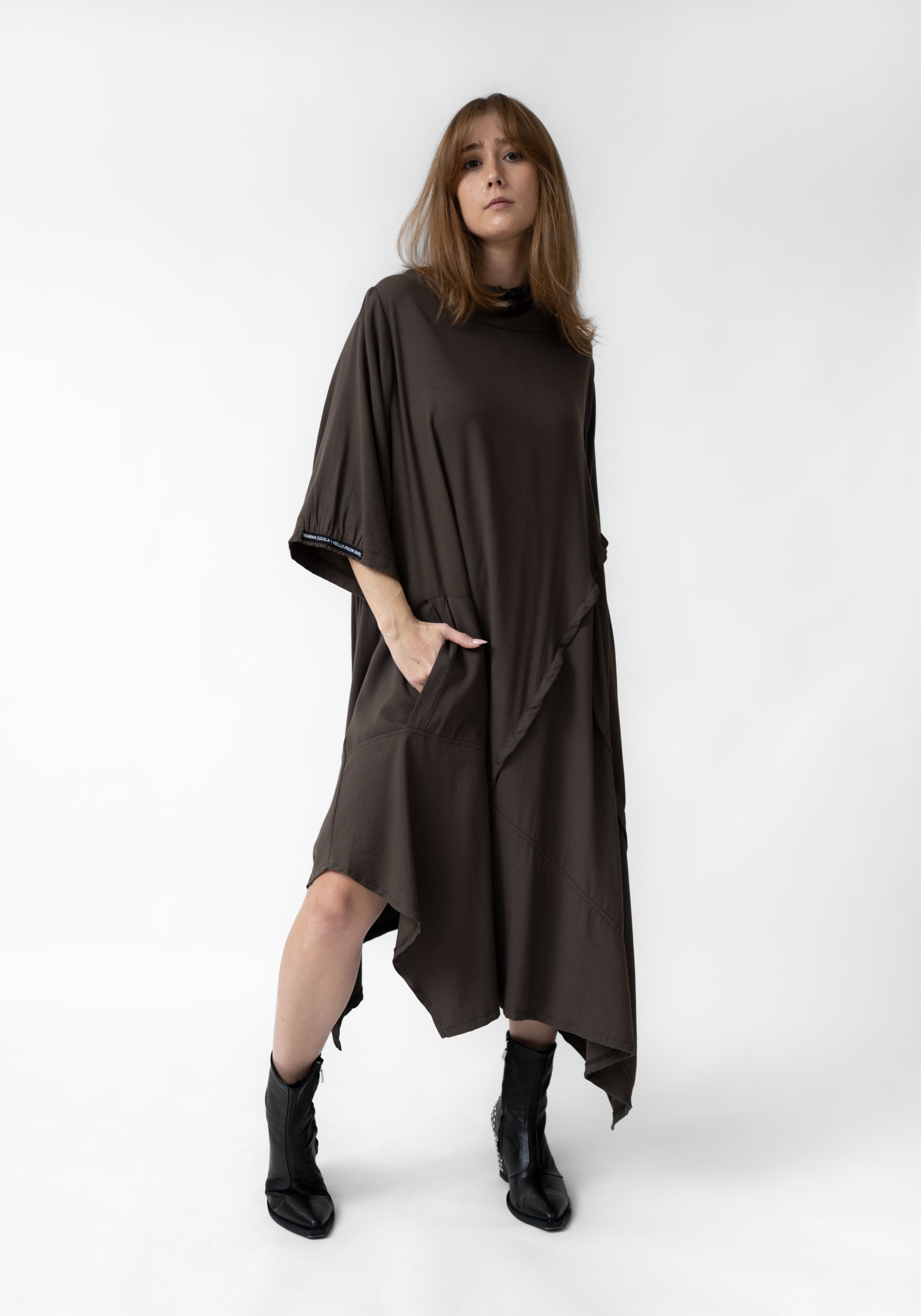 Oversized Drawstring Neck Sweatshirt Dress - December Thieves