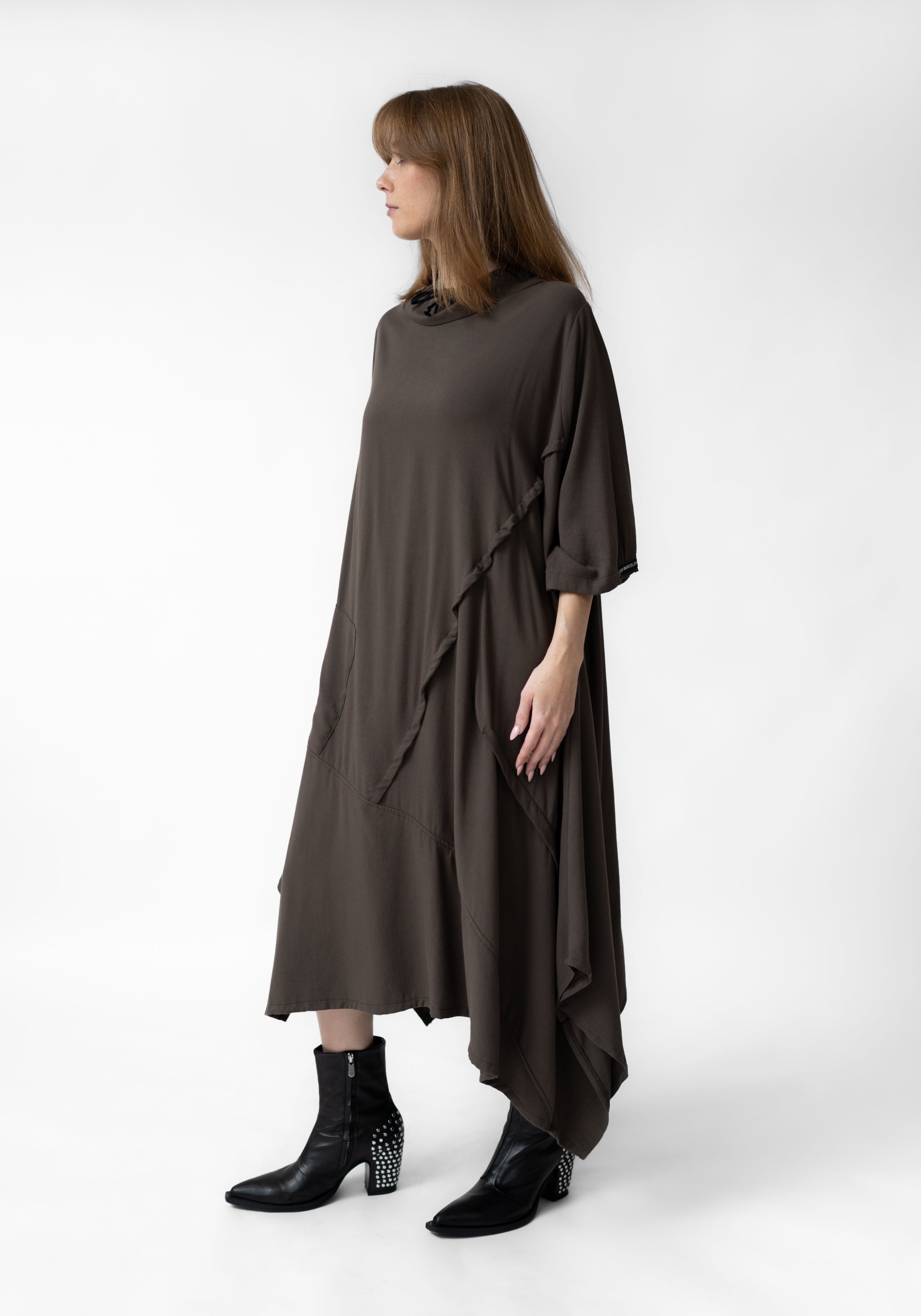 Oversized Drawstring Neck Sweatshirt Dress - December Thieves