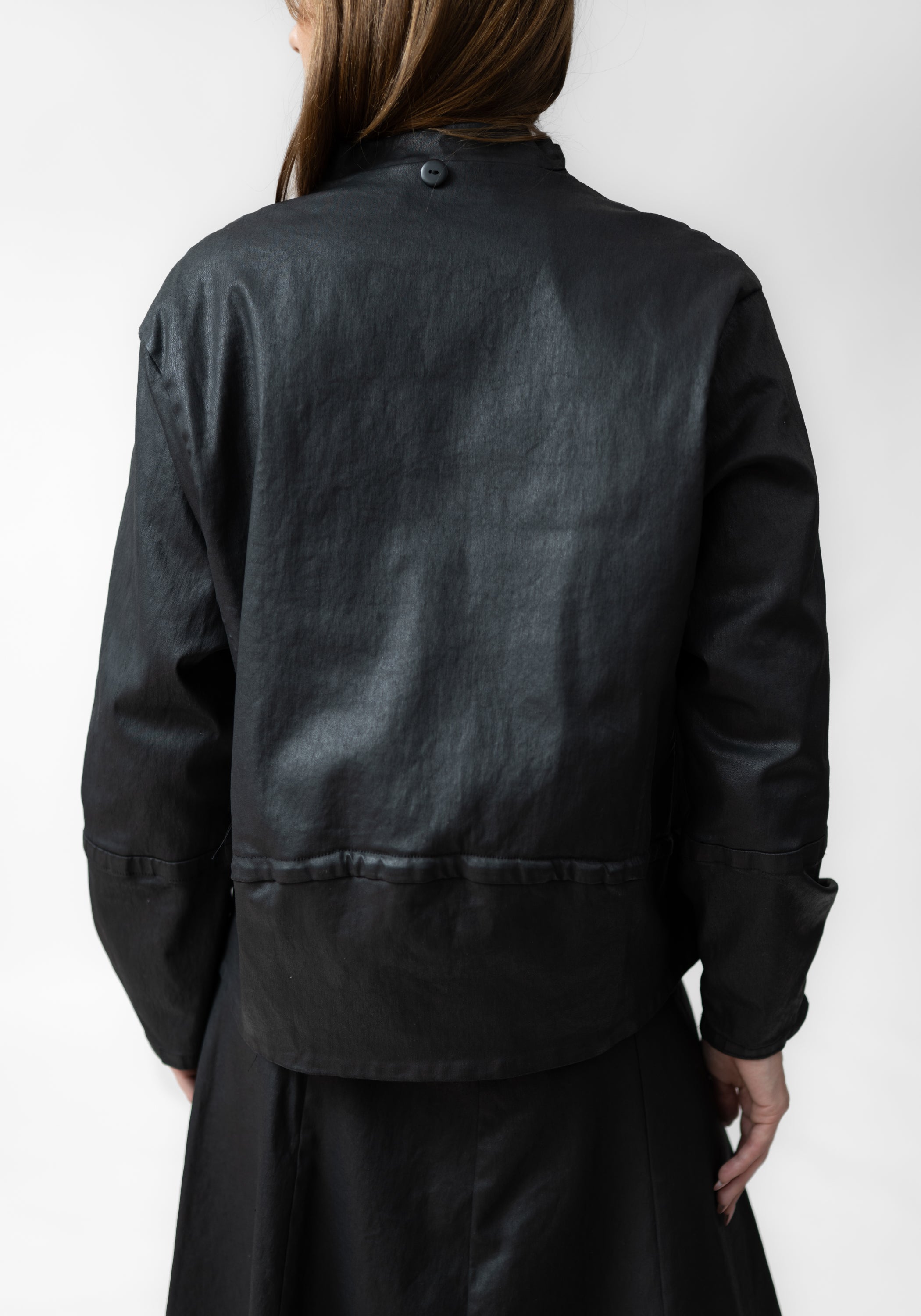 Coated Asymmetric Jacket with Removable Hood - December Thieves