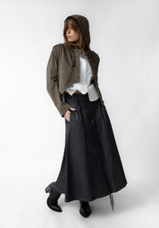Asymmetric Cropped Hooded Jacket - December Thieves