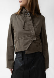 Asymmetric Cropped Hooded Jacket - December Thieves