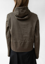Asymmetric Cropped Hooded Jacket - December Thieves