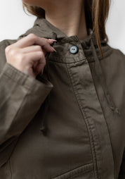 Asymmetric Cropped Hooded Jacket - December Thieves