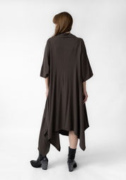 Oversized Drawstring Neck Sweatshirt Dress - December Thieves