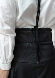 Coated High Waisted Maxi Skirt with Braces - December Thieves