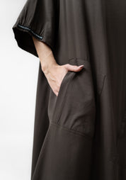 Oversized Drawstring Neck Sweatshirt Dress - December Thieves