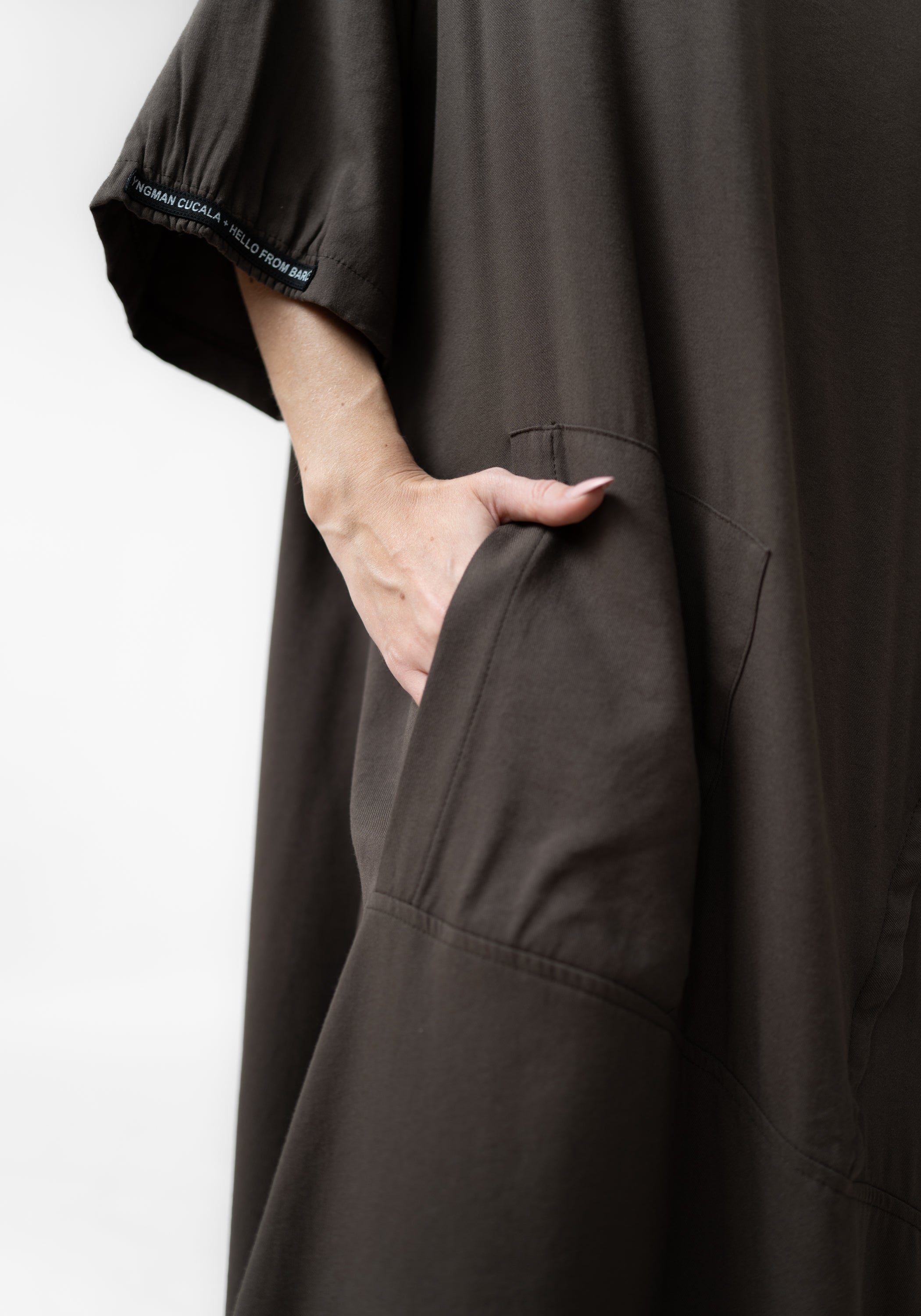 Oversized Drawstring Neck Sweatshirt Dress - December Thieves