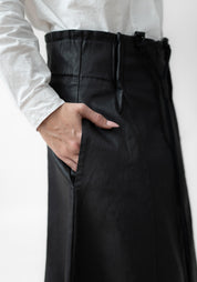 Coated High Waisted Maxi Skirt with Braces - December Thieves