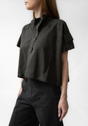 Asymmetric Cropped Short Sleeve Jacket - December Thieves