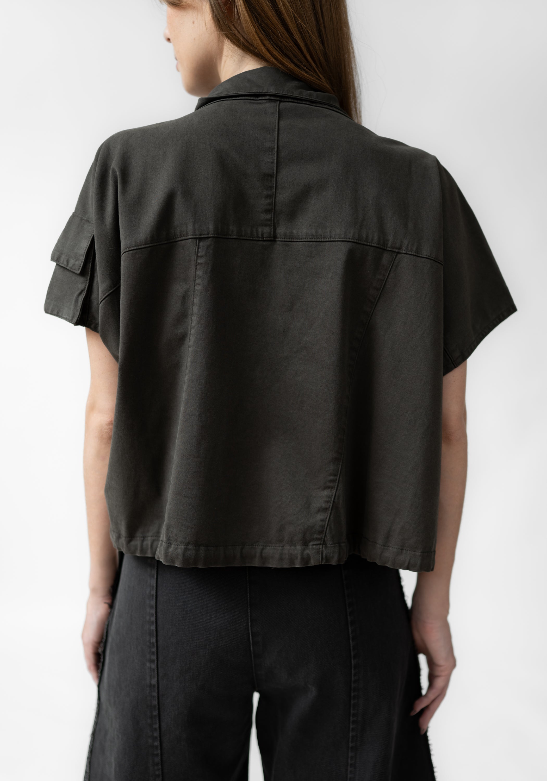 Asymmetric Cropped Short Sleeve Jacket - December Thieves