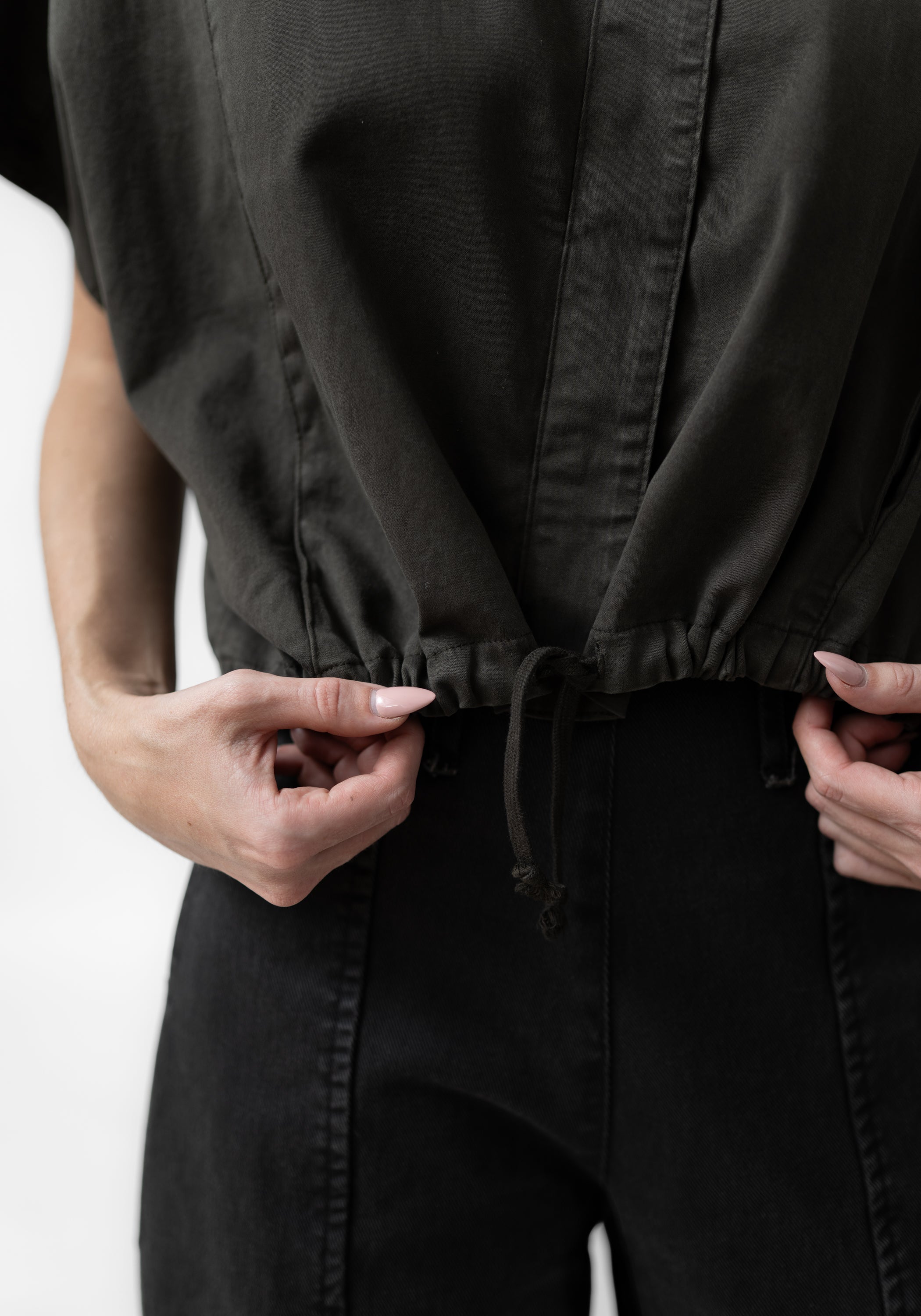 Asymmetric Cropped Short Sleeve Jacket - December Thieves