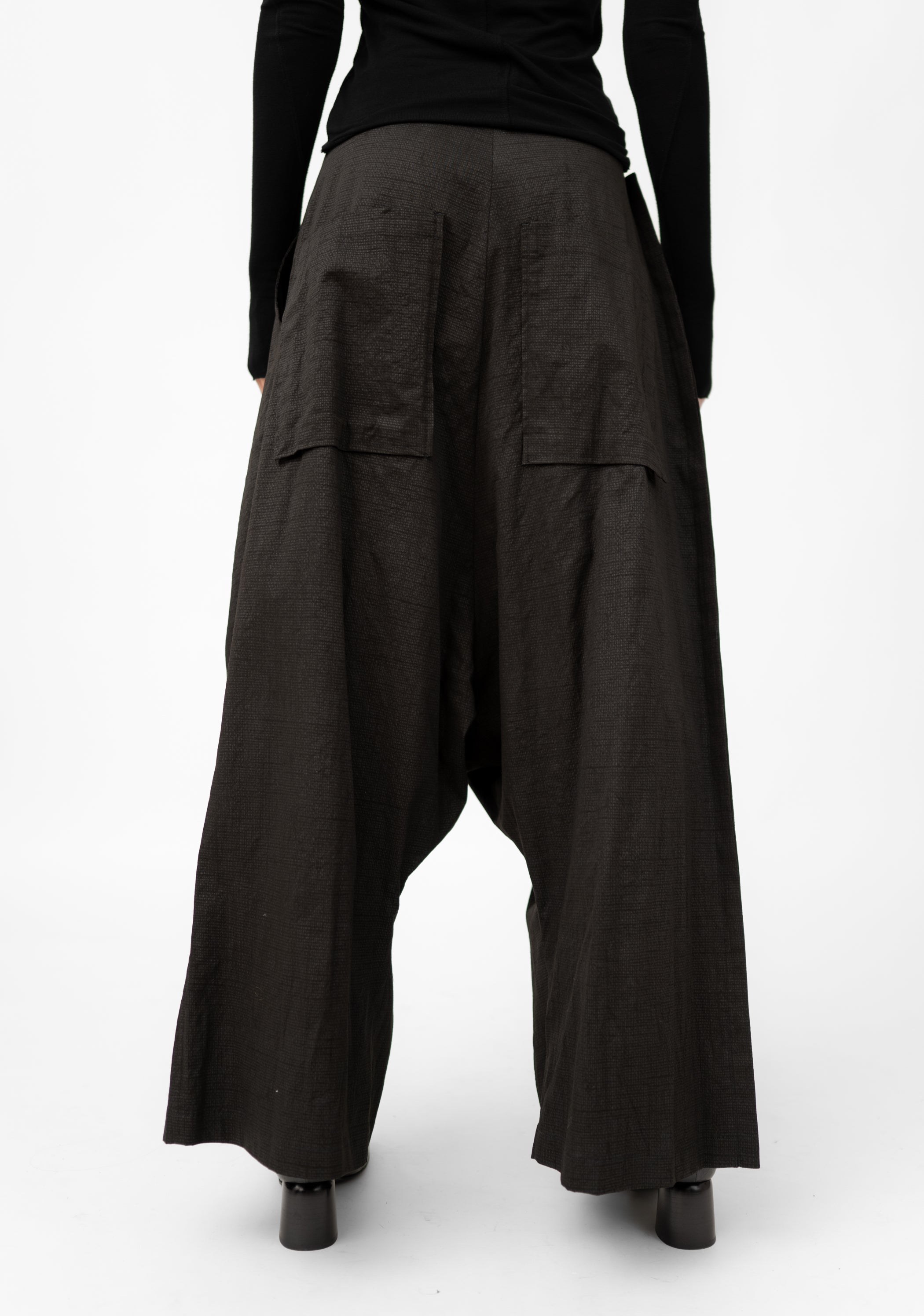 Extreme Drop Seat Pleat Detail Pants