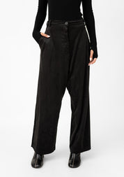 Faux Suede Drop Seat Straight Leg Pants - December Thieves