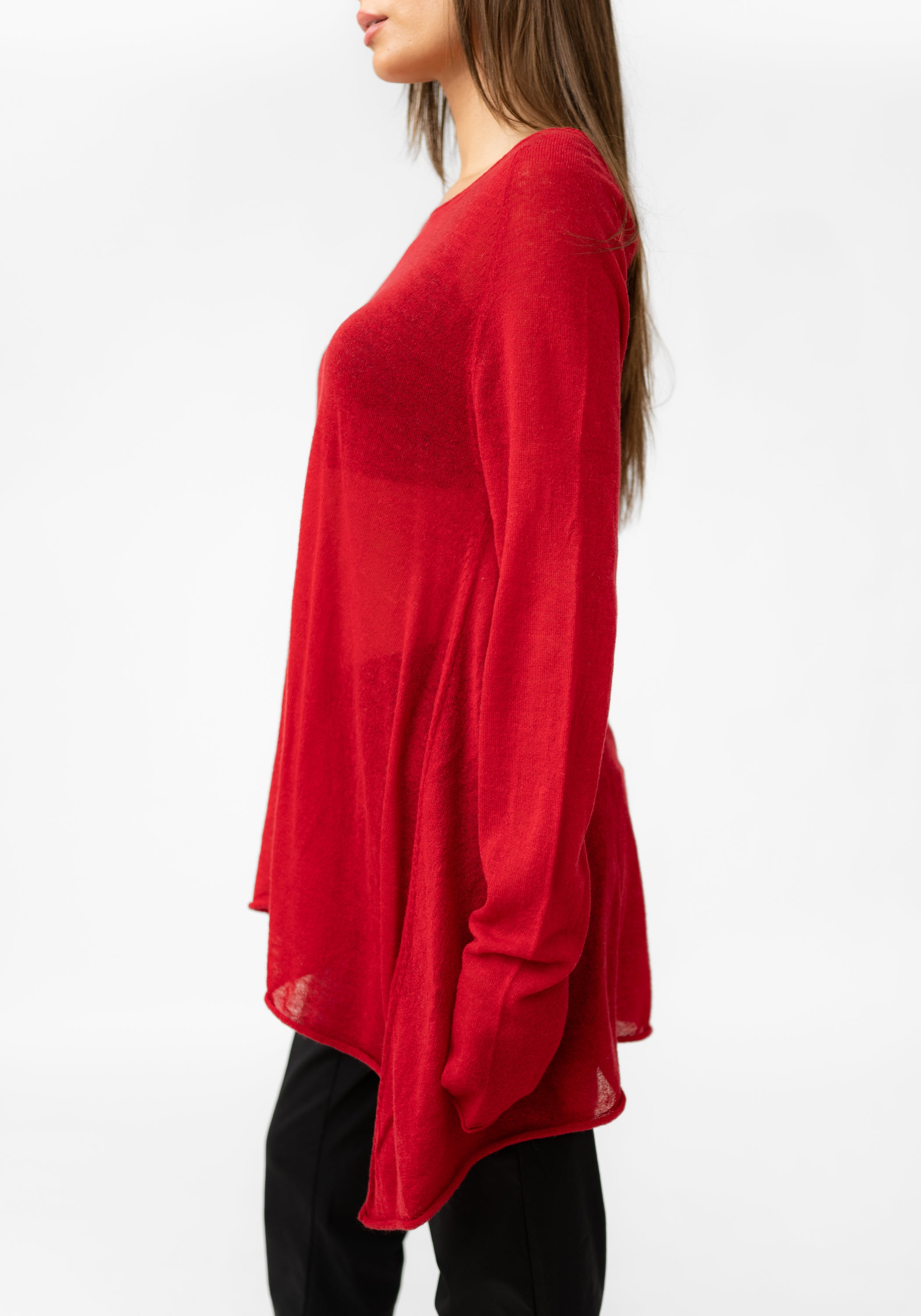 Asymmetric Wool Blend Knit Pullover - December Thieves