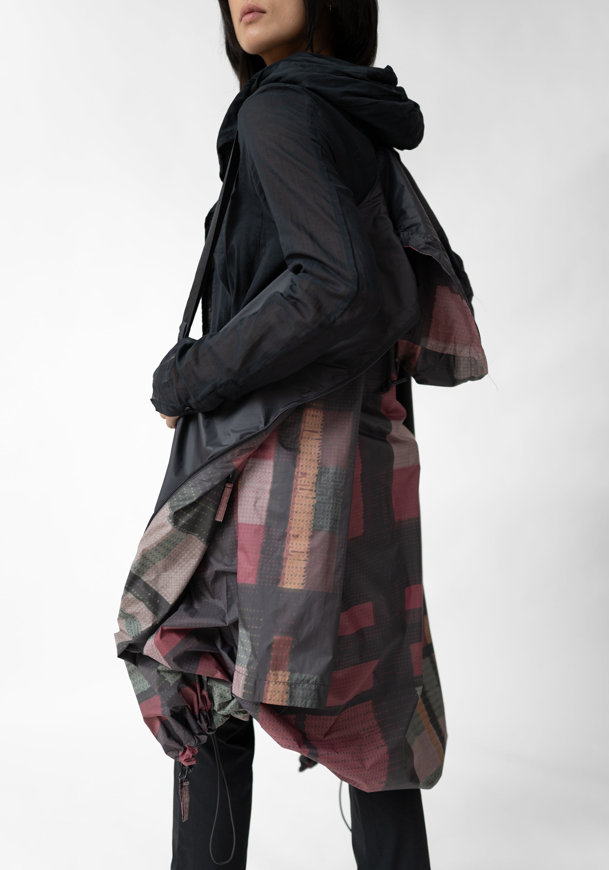 Asymmetric Zip Front Waterproof Hooded Jacket