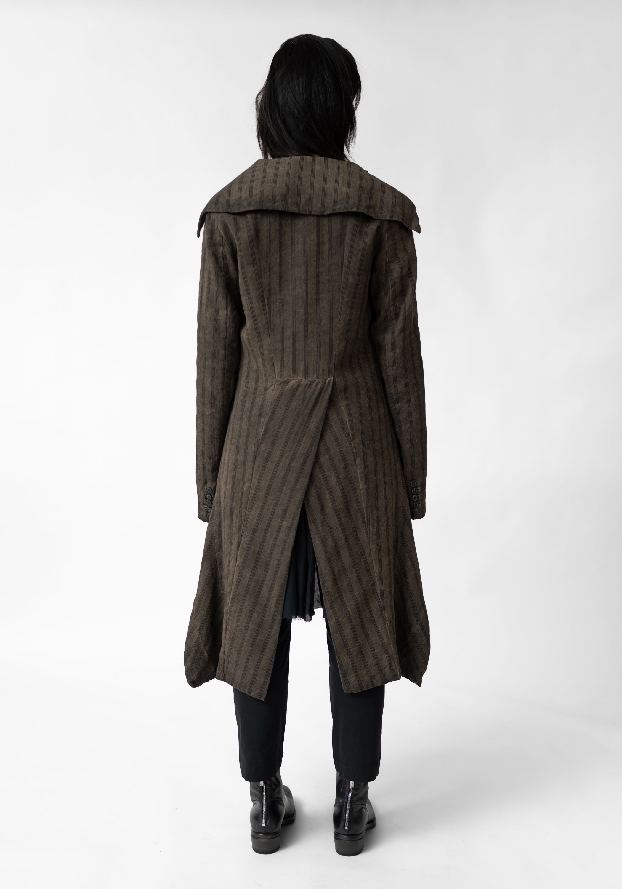 Tailored Linen and Wool Blend Riding Jacket