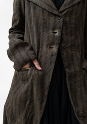 Tailored Linen and Wool Blend Riding Jacket