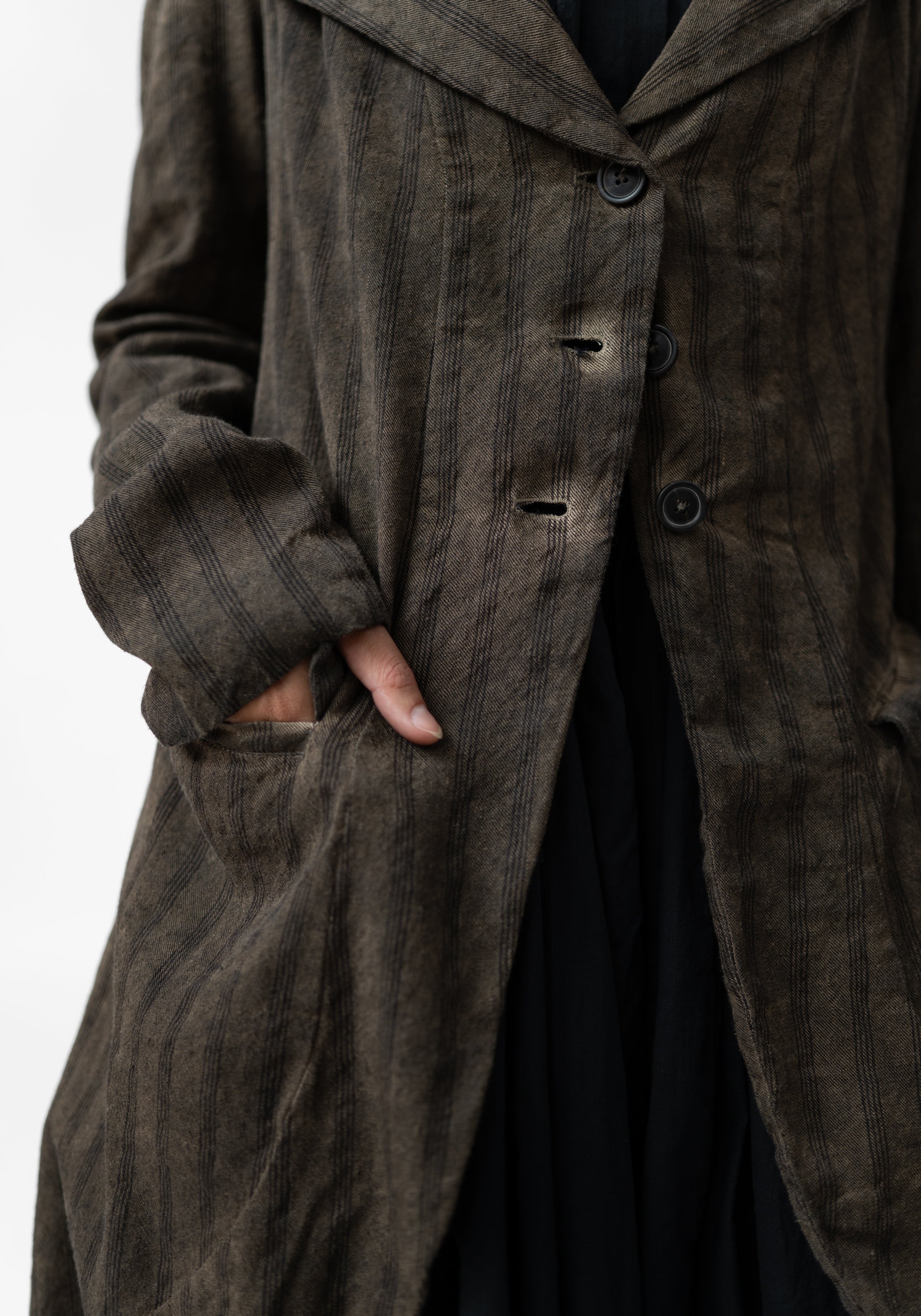 Tailored Linen and Wool Blend Riding Jacket