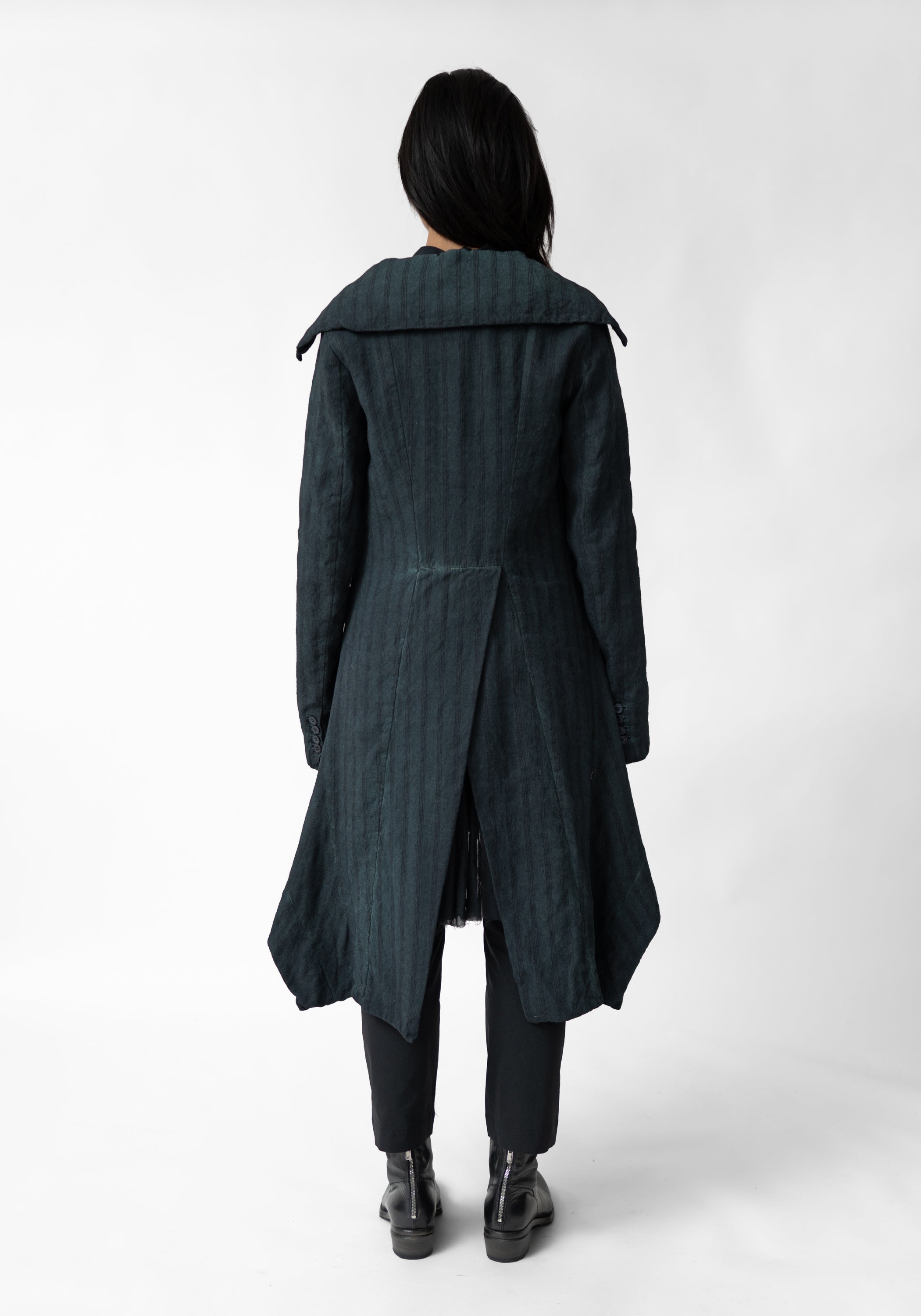 Tailored Linen and Wool Blend Riding Jacket