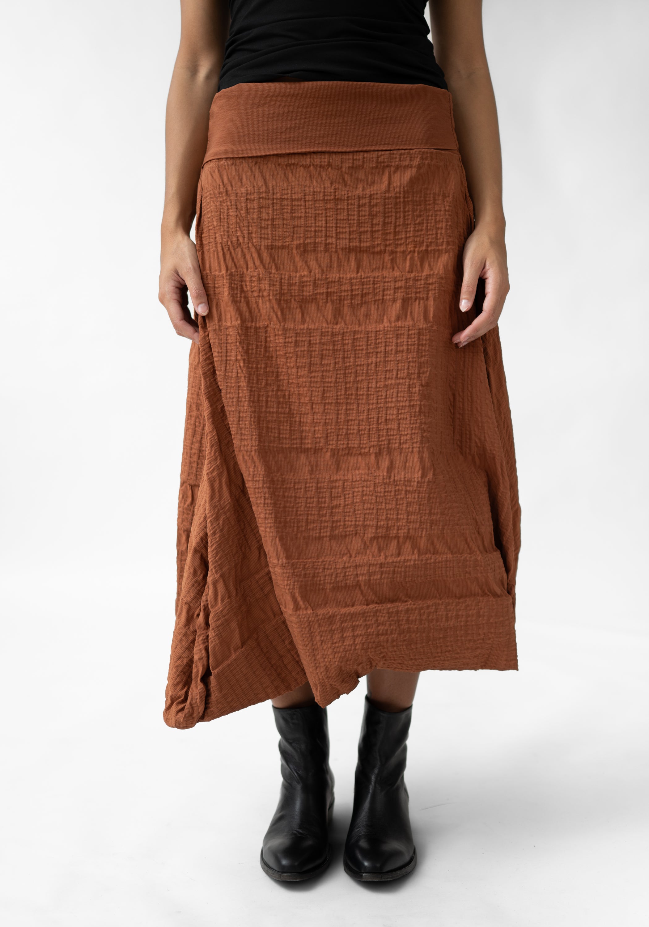 Geometric Textured Bubble Skirt