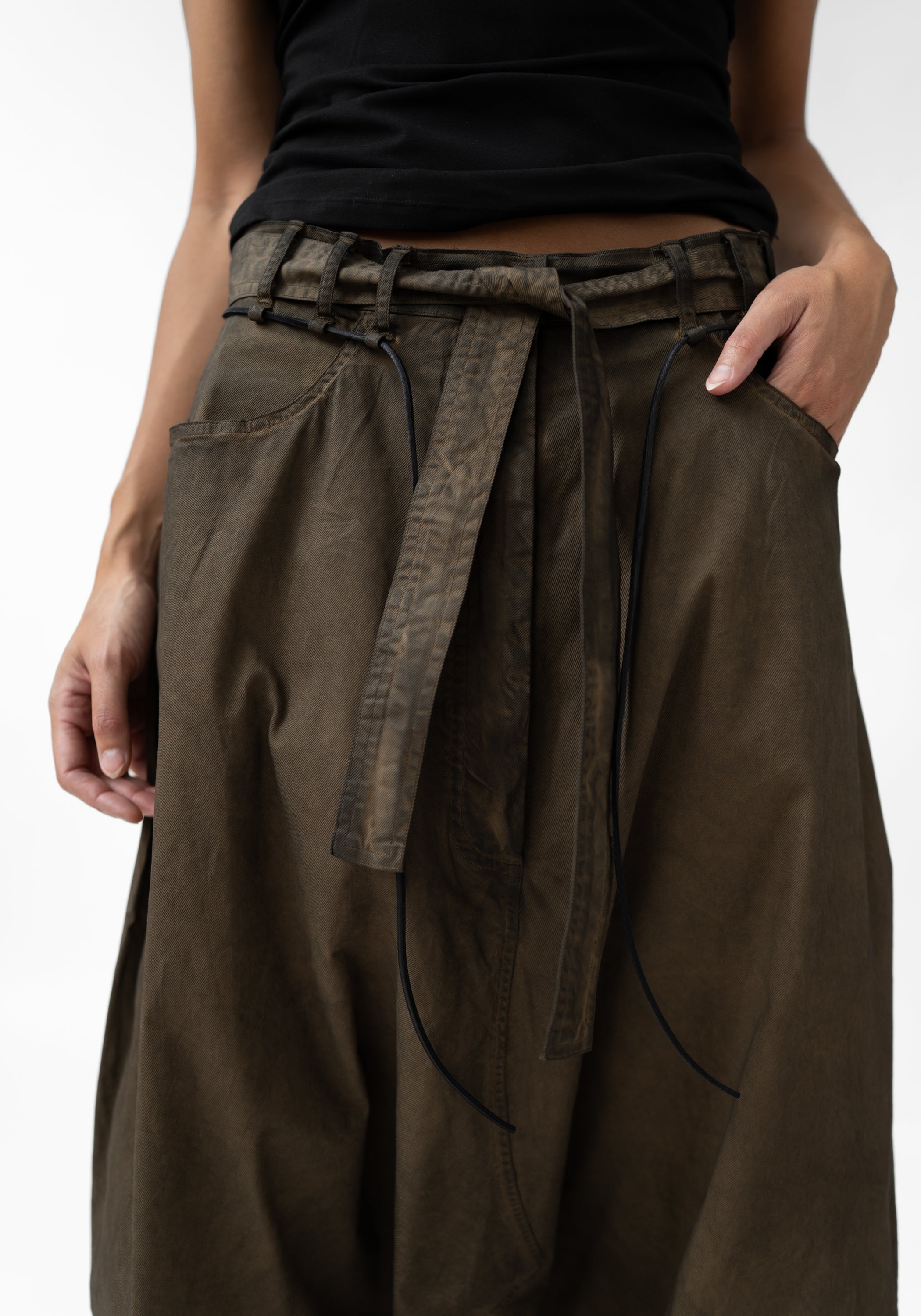 Extreme Drop Waist Straight Leg Pants