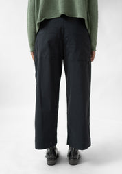 Wide Leg Cropped Stretch Pants
