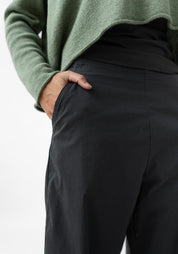 Wide Leg Cropped Stretch Pants