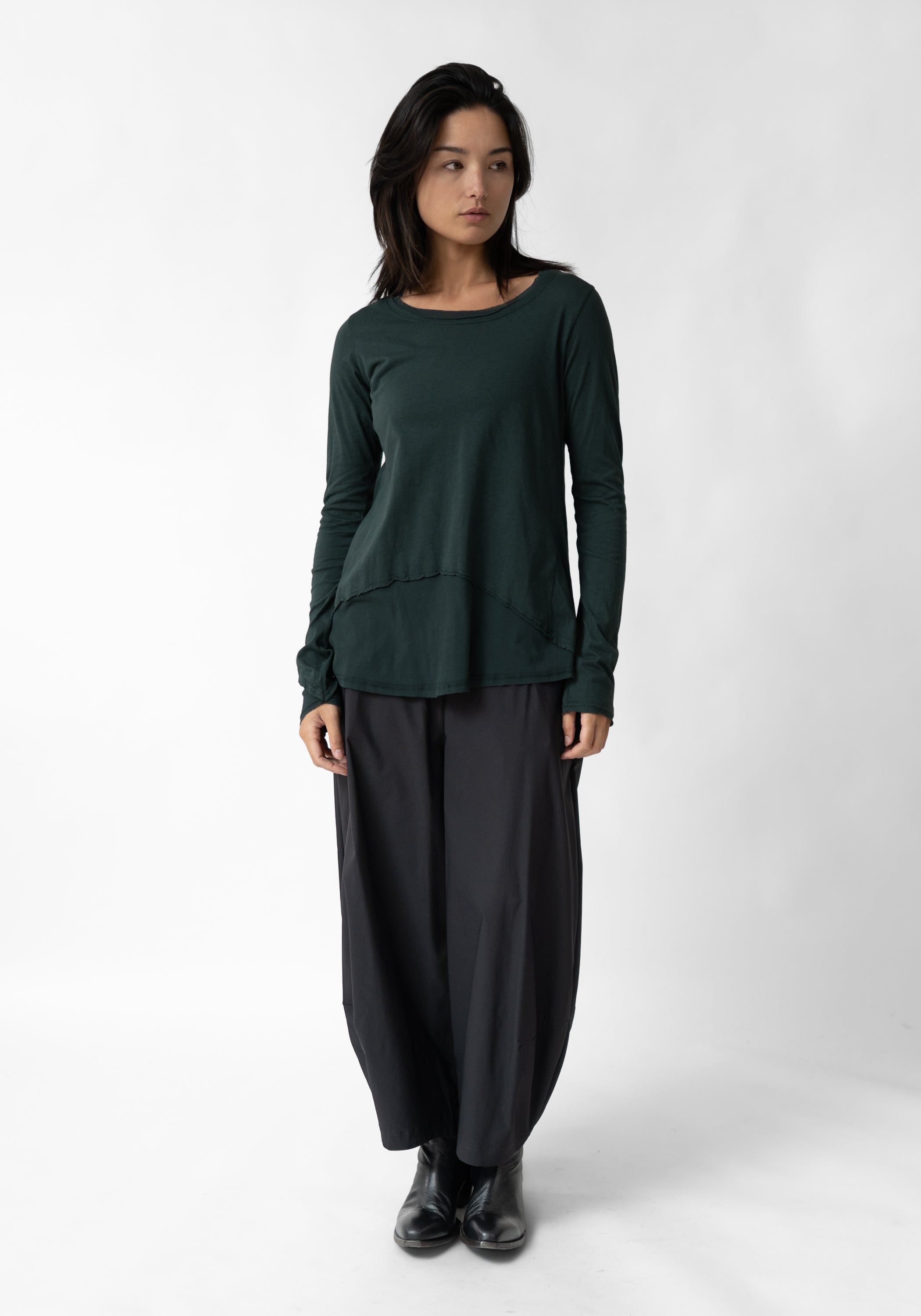 Tapered Balloon Leg Stretch Pants