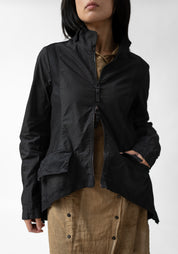 Textured Paneled Flared Hem Jacket