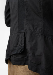 Textured Paneled Flared Hem Jacket