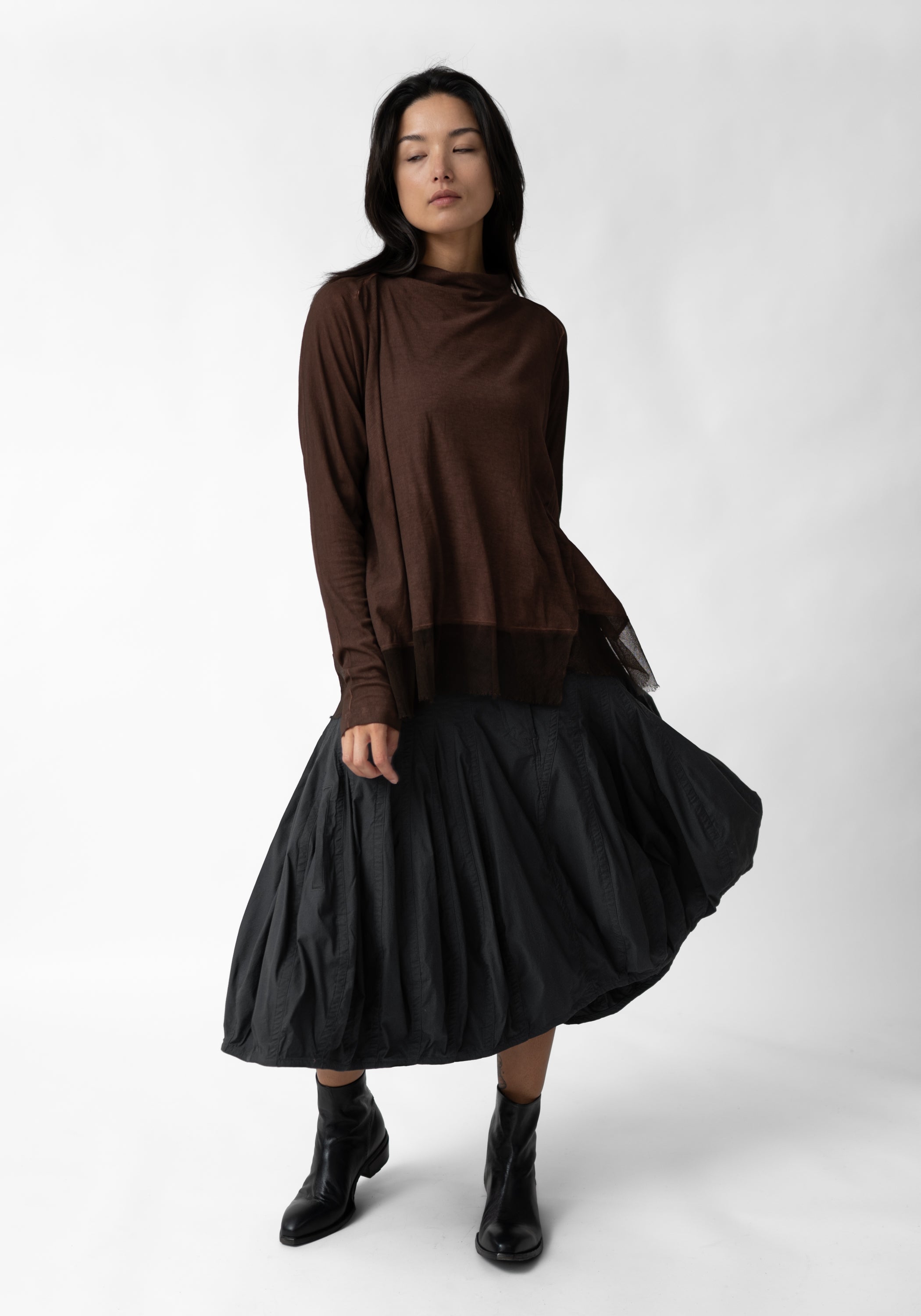 Paneled Bubble Skirt