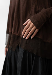 Mesh Edged High Neck T-Shirt