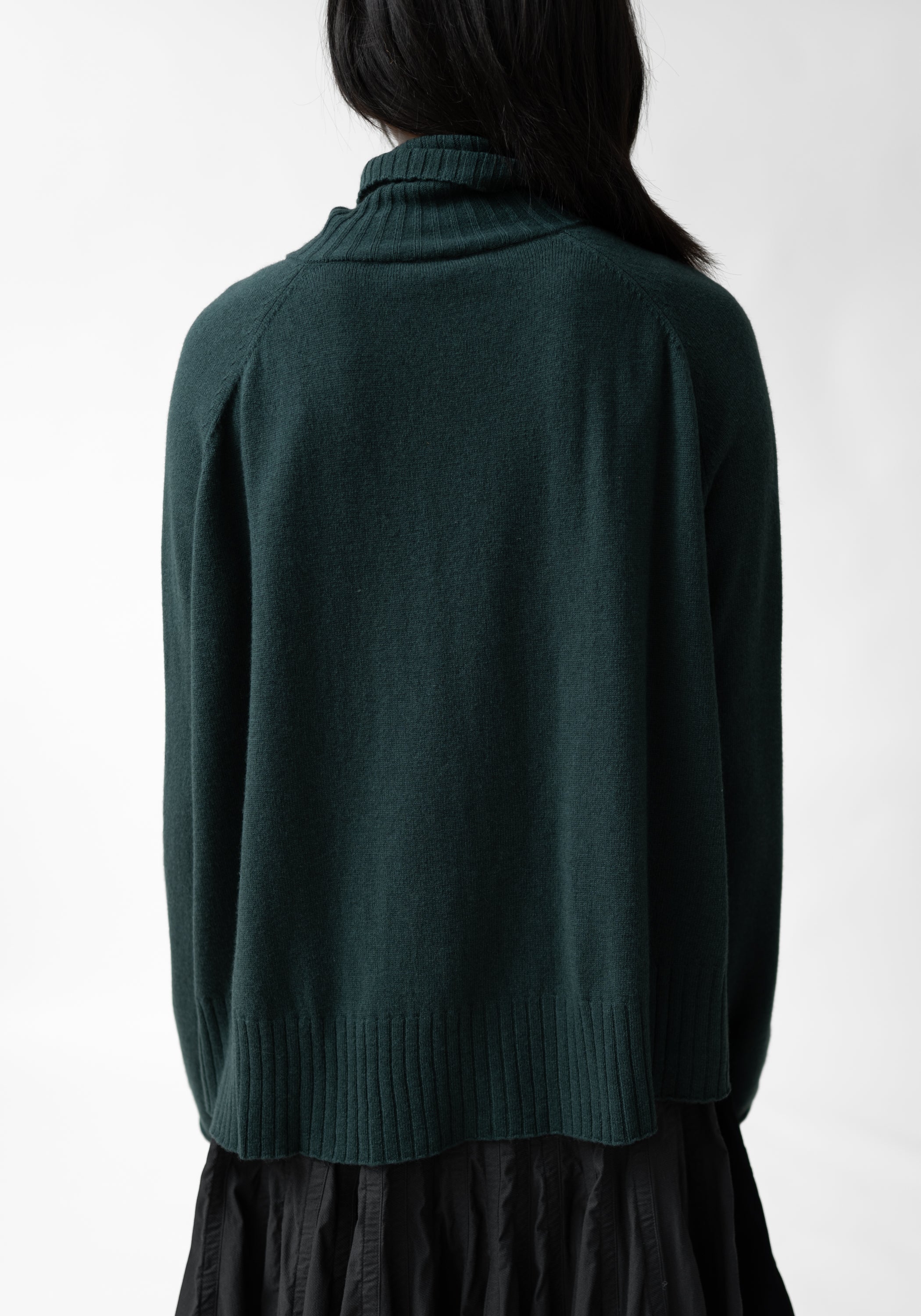High Neck Wool Blend Cardigan