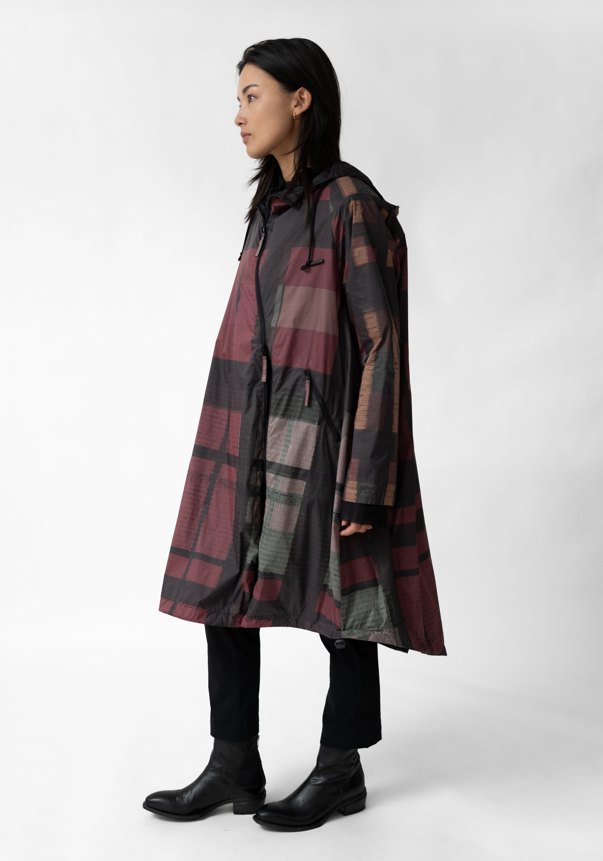 Asymmetric Zip Front Waterproof Hooded Jacket