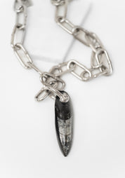 Fossil and Stainless Chain Necklace