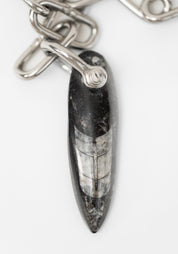 Fossil and Stainless Chain Necklace