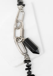 Black Tourmaline Stainless Chain Necklace
