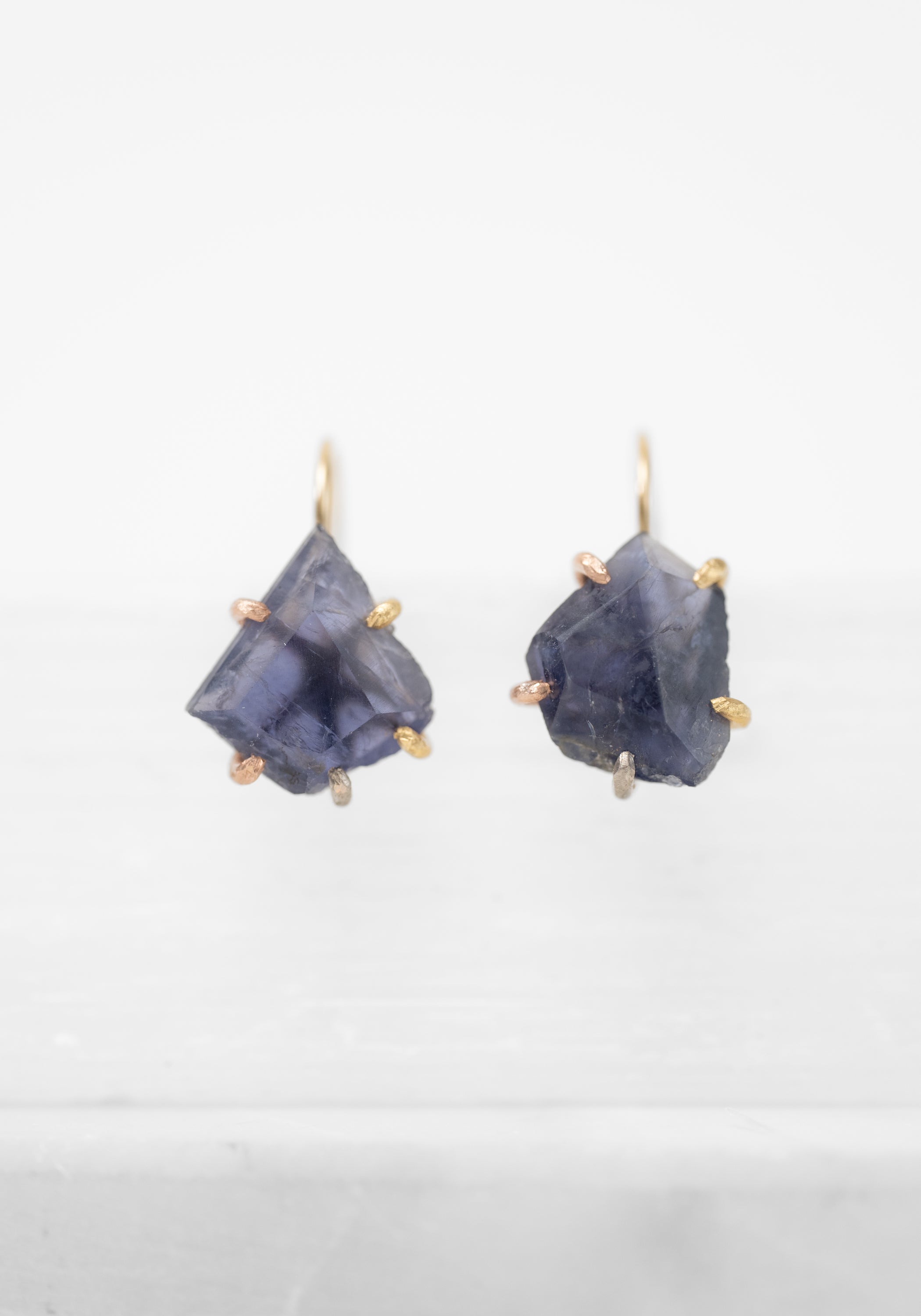 14k-18k Gold Iolite Hook Earrings
