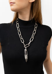 Fossil and Stainless Chain Necklace