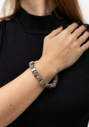 Pyrite Brass Chain Bracelet