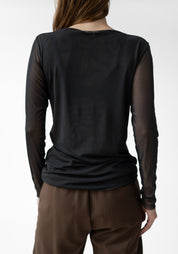 Florence Solid Double Sheer Top