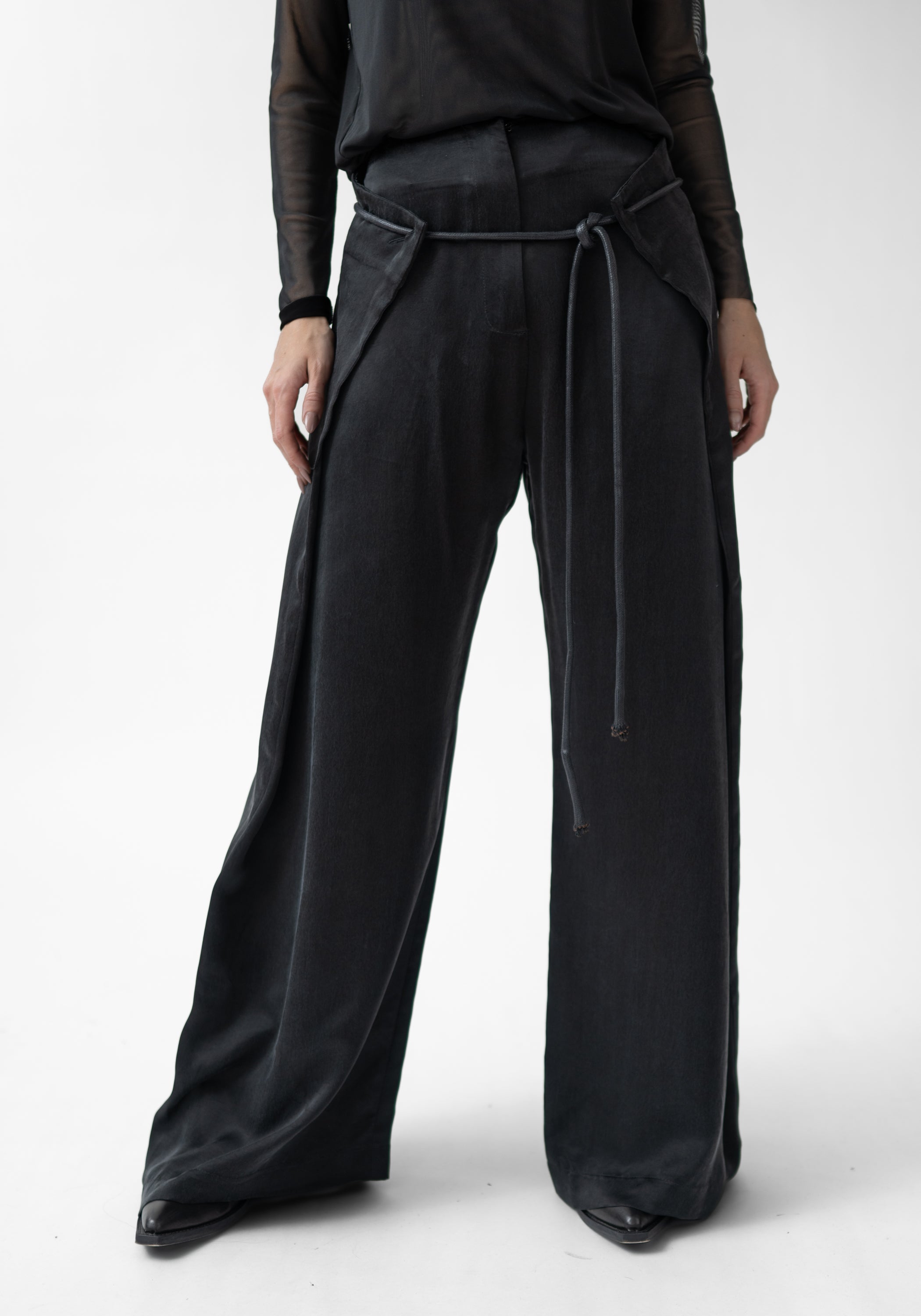 Ando Tie Detail Wide Leg Pants