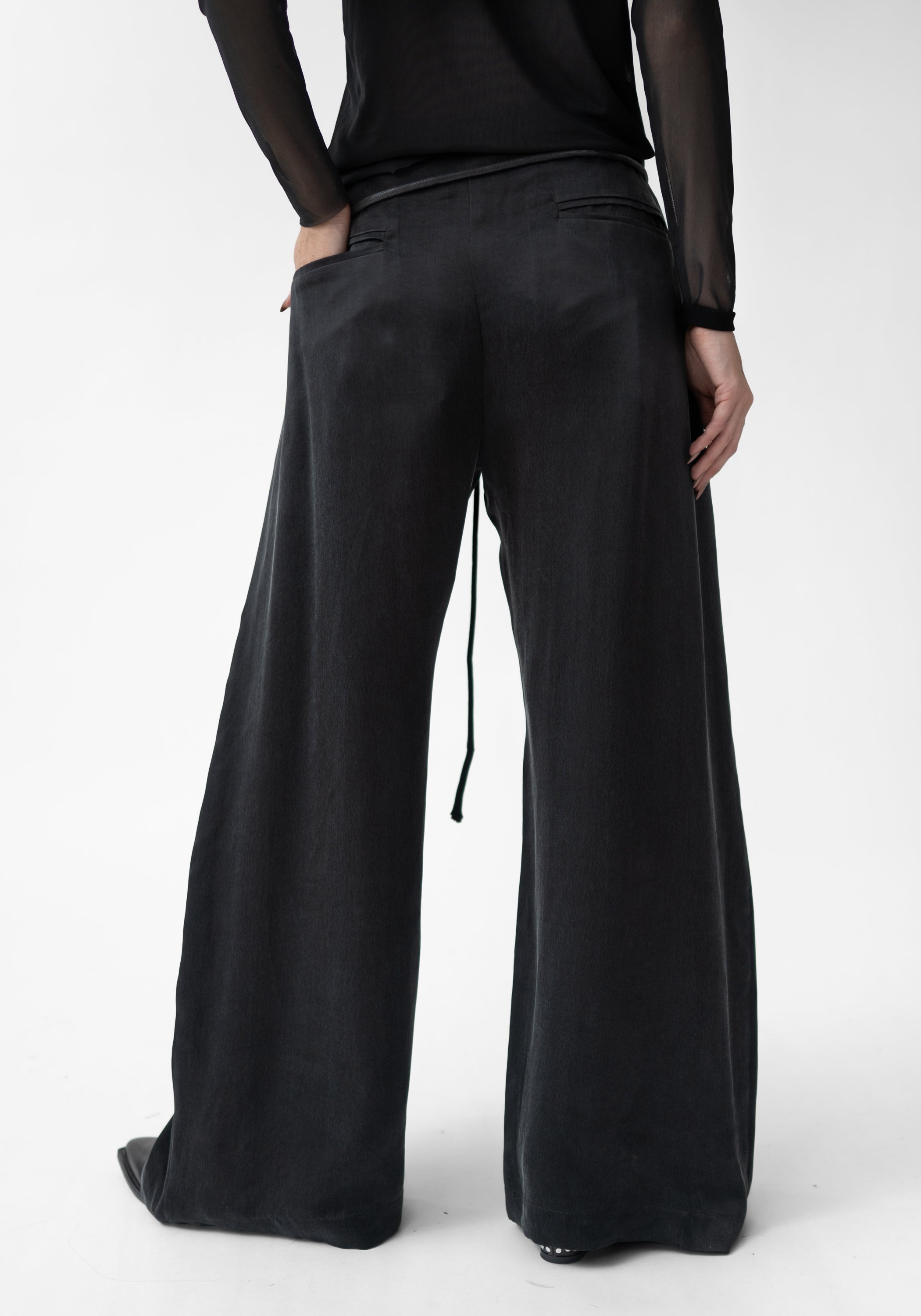 Ando Tie Detail Wide Leg Pants
