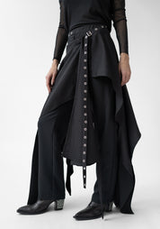 Avalon Asymmetric Wrap Waist Wool Layering Skirt
