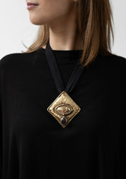Sacred Eye Amethyst Tear Locket Necklace