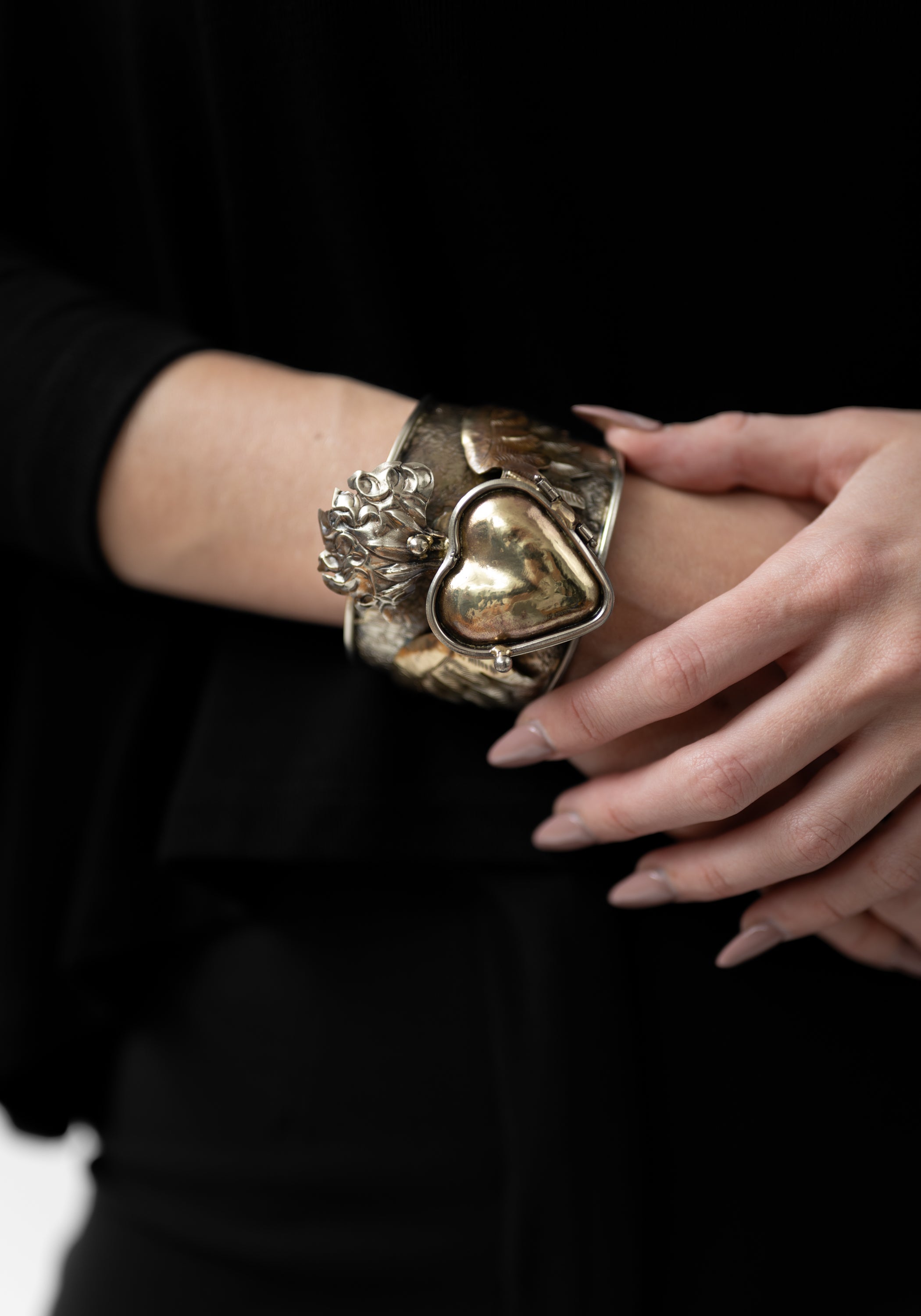 Heart Wing Locket Bracelet