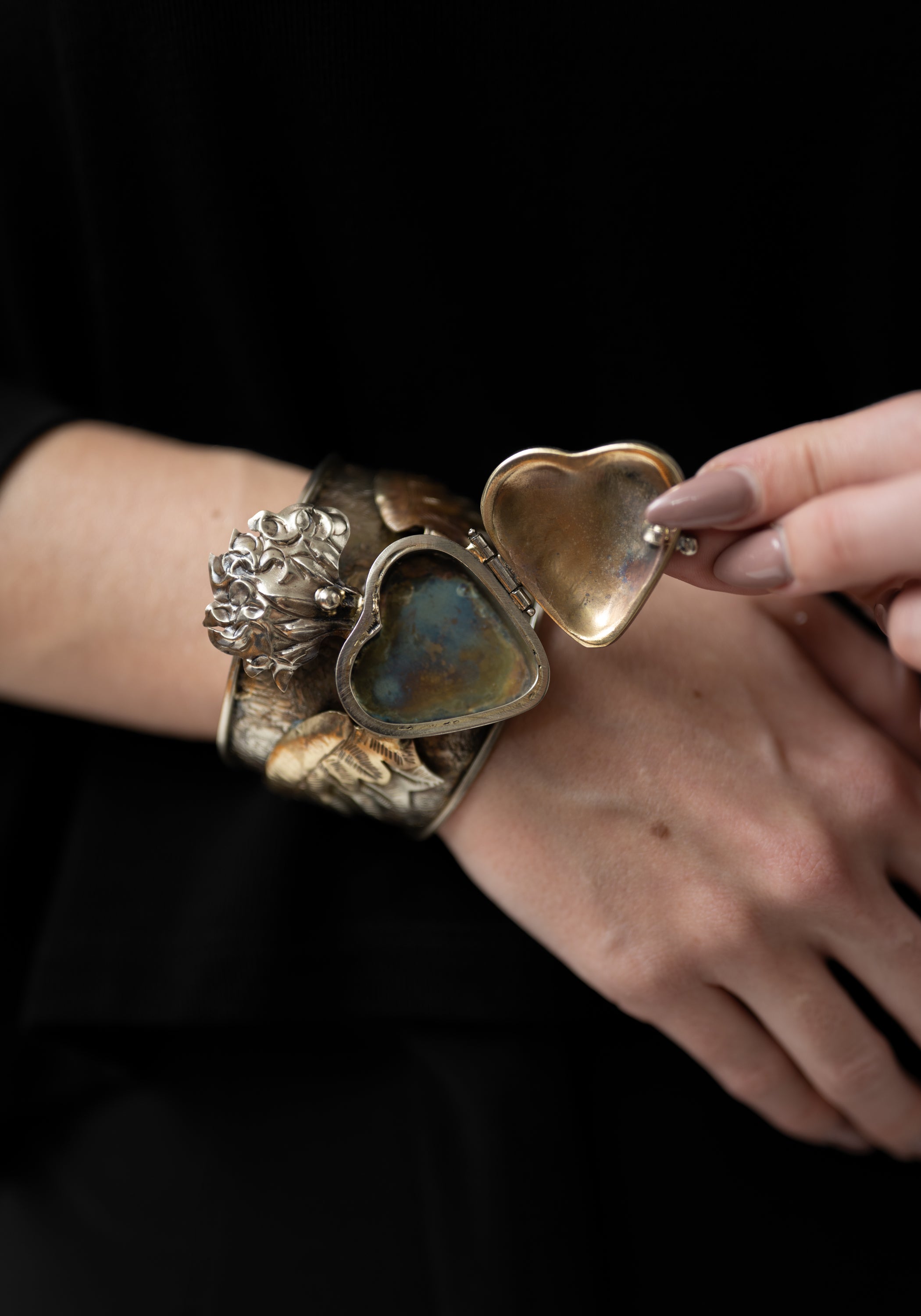 Heart Wing Locket Bracelet