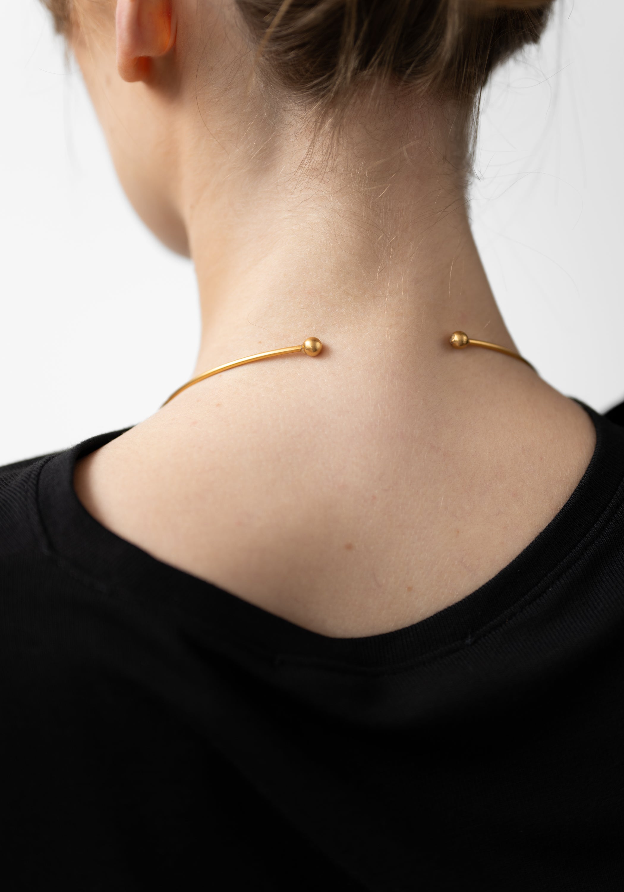 Gold Plated Layered and Draped Chain Choker/Necklace