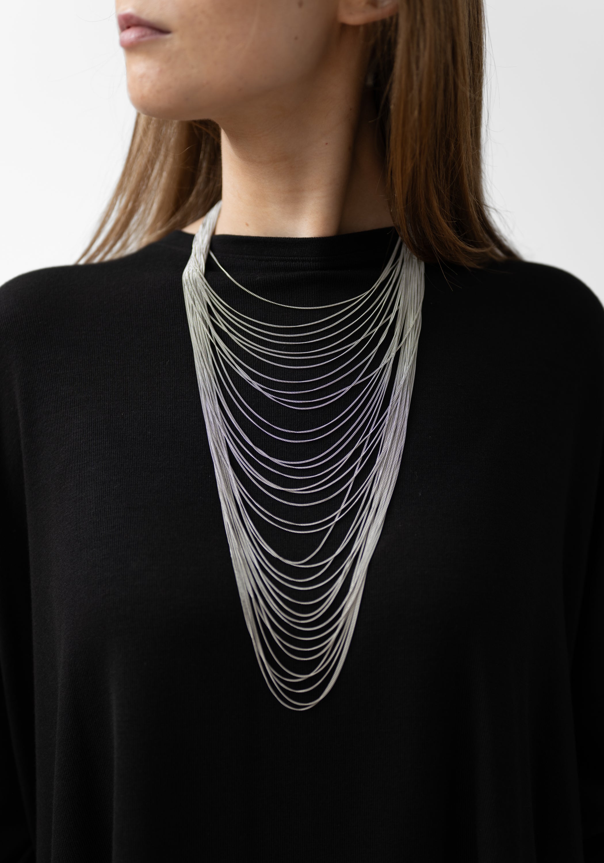 Plated Draped Chain Necklace
